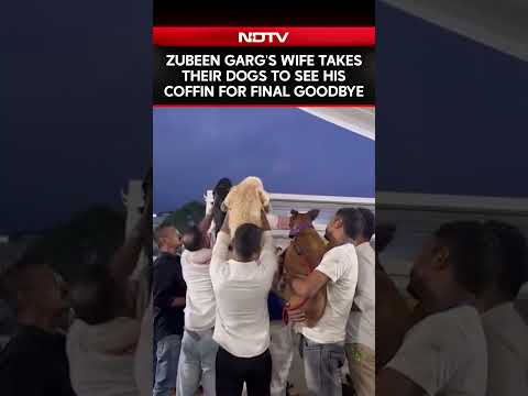 Zubeen Garg's Wife Takes Their Dogs To See His Coffin For Final Goodbye.
