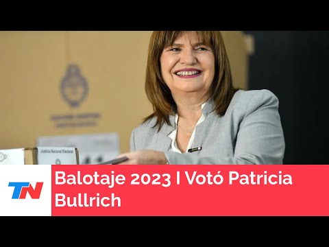 Balotaje 2023 I Votó Patricia Bullrich: Me hubiera gustado estar en esta instancia