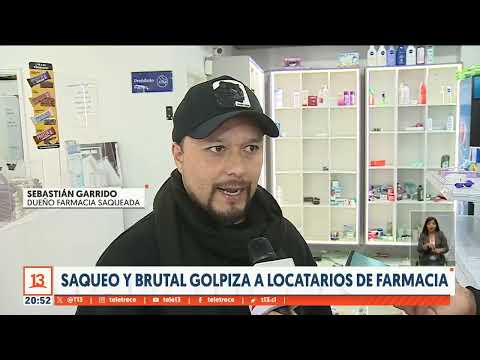 Saquean farmacia durante aniversario del 18 de octubre en el centro de Santiago