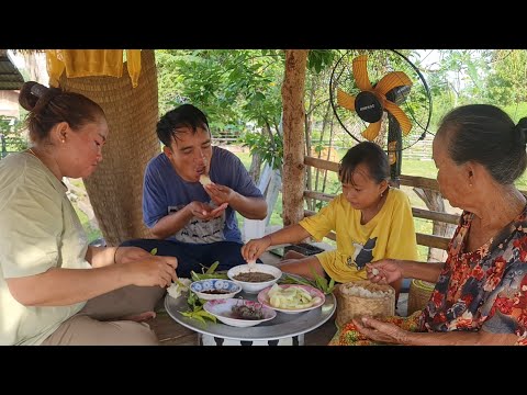 ป่นปลาดุกนากินกับบักแตงกินข้