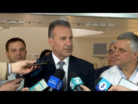 Declaraciones del ministro de Salud Pública, Daniel Salinas, en el Hospital de Clínicas