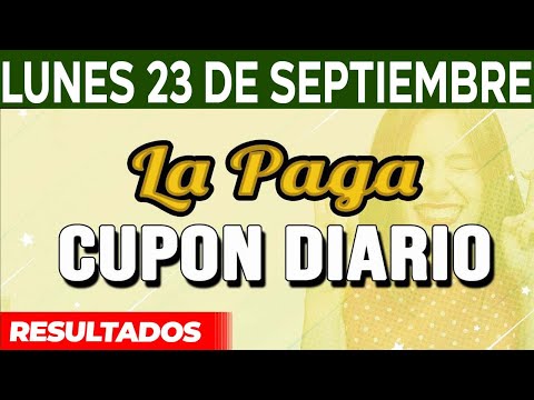 Resultado del sorteo Cupon Diario del Lunes 23 de Septiembre del 2024.