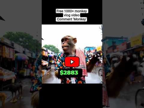 Viral Ai vlogging videos 1000+ Readymade clips Comment “ Monkey 🐒” viral #trending #vlog #monkeyvlog