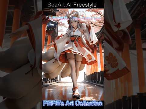 SeaArt AI Freestyle Challenge:九尾の稲荷ーNine-Tailed Inariー