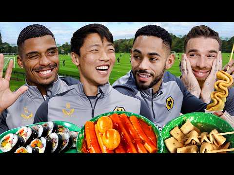 Wolverhampton FC Tries Korean Bunsik for the First Time!! Ft. Hwang Hee Chan