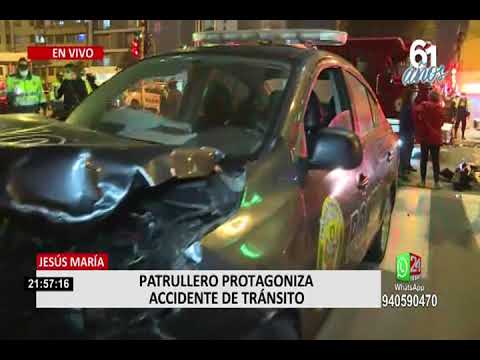 Jesus María: Dos policías heridos accidente de tránsito