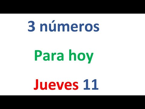 3 números para el JUEVES 11 de ABRIL, EL CAMPEÓN DE LOS NÚMEROS