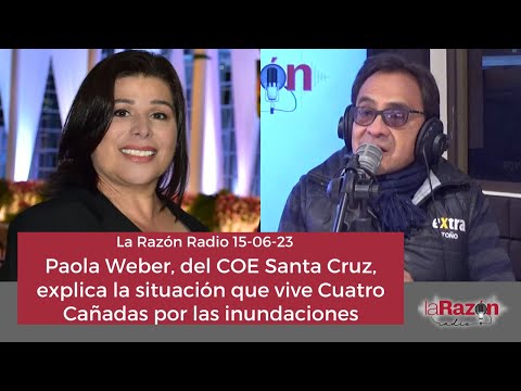 Paola Weber, del COE Santa Cruz, explica la situación que vive Cuatro Cañadas por las inundaciones