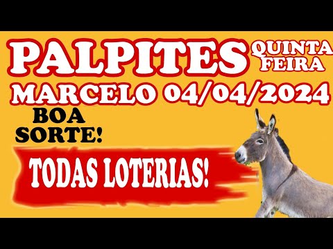 PALPITE DO MARCELO JB  R J  QUINTA 04/04/2024