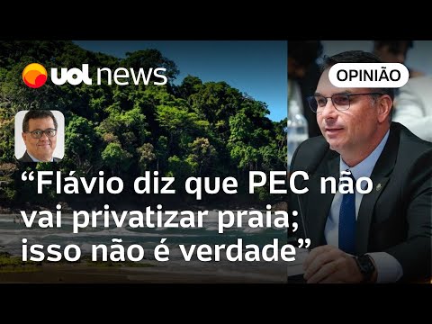 Flávio Bolsonaro mente sobre PEC das Praias; objetivo é a privatização mesmo, diz Tales