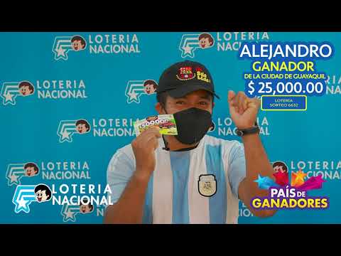 Alejandro Flores ganador Lotería sorteo 6632