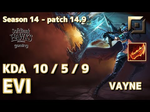 【JPサーバー/M1】SHG Evi ヴェイン(Vayne) VS シェン(Shen) TOP - Patch14.9 JP Ranked【LoL】