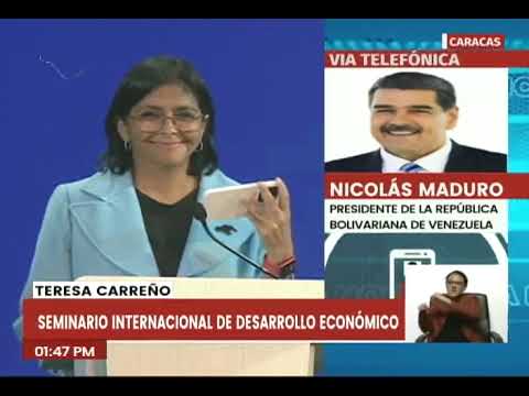 Delcy Rodríguez en el Seminario Internacional de Desarrollo Económico, 21 junio 2024