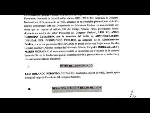 Maribel Espinoza denuncia a Luis Redondo Administración Desleal del Patrimonio Público