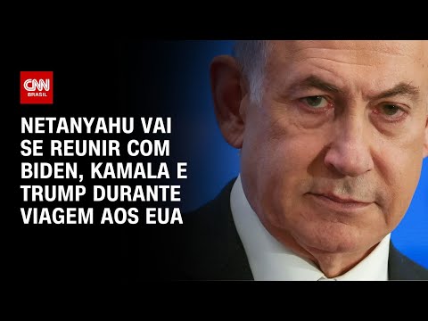 Netanyahu vai se reunir com Biden, Kamala e Trump durante viagem aos EUA | CNN PRIME TIME