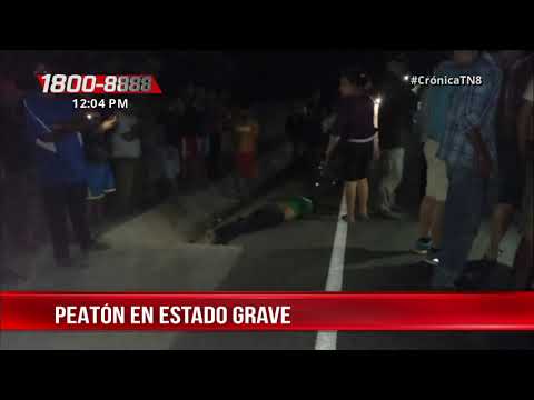 Peatón grave al ser catapultado en el Km 33 1/2 de la Carretera Sur - Nicaragua