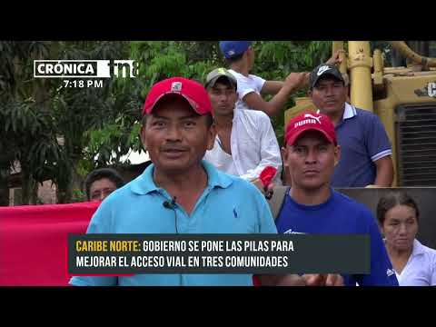 Mejor acceso vial: Construyen caminos en tres comunidades de Siuna - Nicaragua