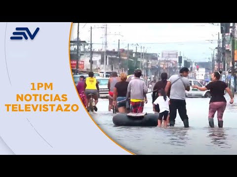 El cantón Milagro fue declarado en emergencia debido a inundaciones | Televistazo | Ecuavisa
