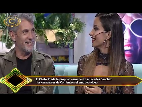 El Chato Prada le propuso casamiento a Lourdes Sánchez  los carnavales de Corrientes: el emotivo vid