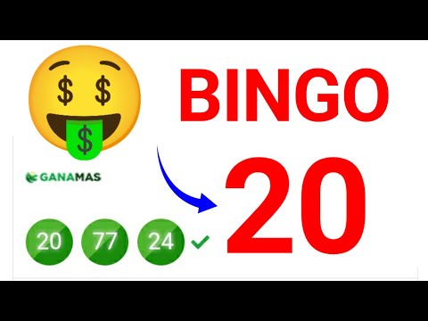 BINGO  20  Gana Más Las MEJORES PROBABILIDADES Números reales 05 para hoy LUNES  PALÉ y SÚPER