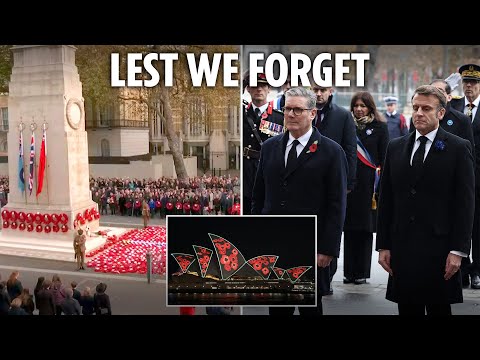 Starmer joins Macron for Armistice Day as world honours the fallen with poignant two minute silence