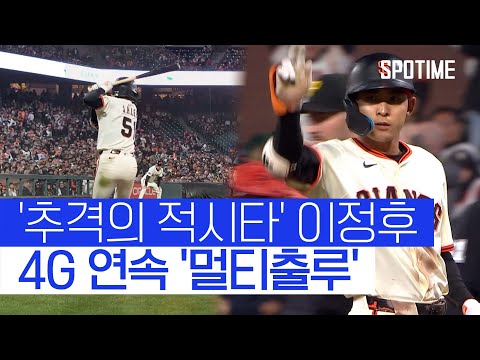 이정후, 추격의 적시타에도… 4연패 늪에 빠진 SF 