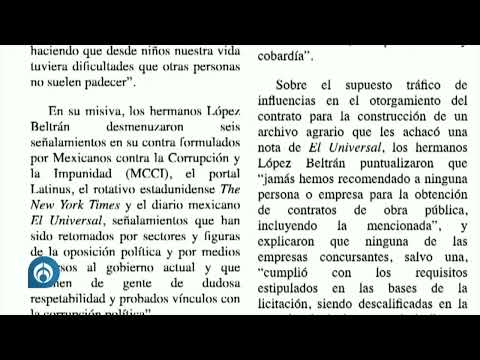 Hijos de López Obrador aseguran que acusaciones en su contra no tienen fundamentos