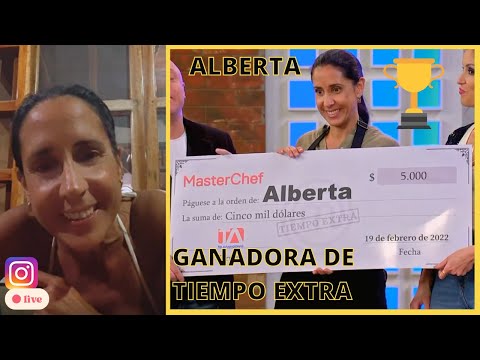 LIVE de ALBERTA GANADORA de MasterChef Ecuador Tiempo Extra