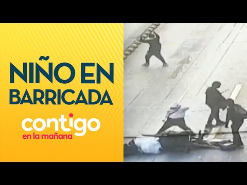 MAMÁ CON ANTECEDENTES: Niño de 5 años estuvo en barricada en Santiago Centro - Contigo en La Mañana