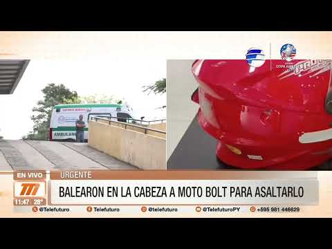 Balearon en la cabeza a un moto Bolt para asaltarlo