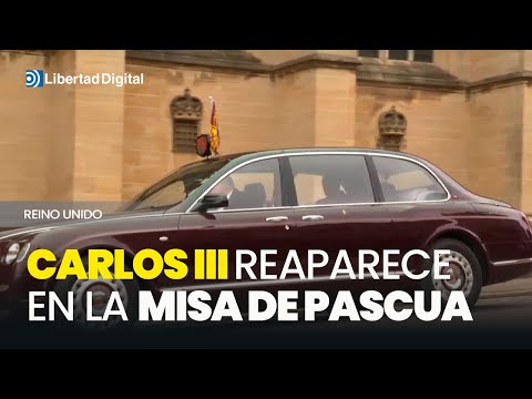 Carlos III reaparece en la misa de Pascua