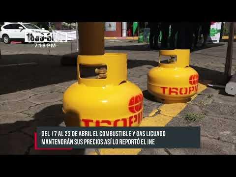 Precios del combustible y gas licuado se mantendrán del 17 al 23 de abril - Nicaragua