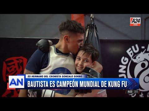 Bautista Mustoni es campeón mundual de kung fu