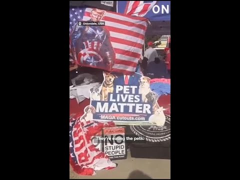 Trump supporter makes a controversial pets lives matter sign