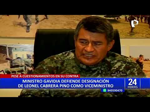 Leonel Cabrera: Cuestionan designación de viceministro de Defensa