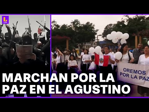 Vecinos marchan por la paz en El Agustino ante ola de extorsiones en el distrito