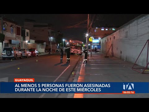 5 personas fueron asesinadas tras una balacera suscitada en el sur de Guayaquil