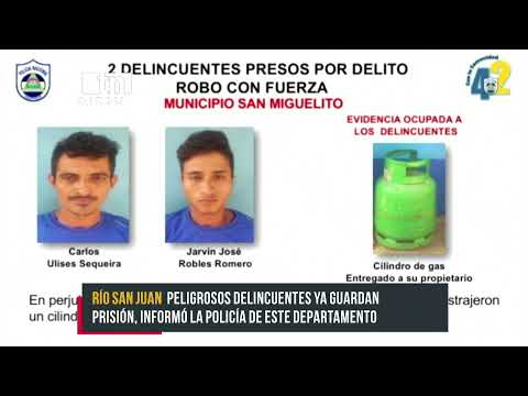 Peligrosos delincuentes ya guardan prisión en Río San Juan - Nicaragua
