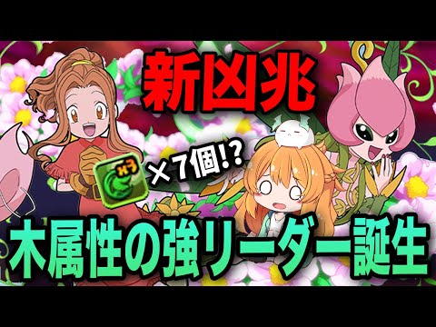 太刀川ミミ&リリモン×泉光子郎&アトラーカブテリモンで新凶兆！これは木属性トップクラスのリーダーになる！！【パズドラ】【デジモン】