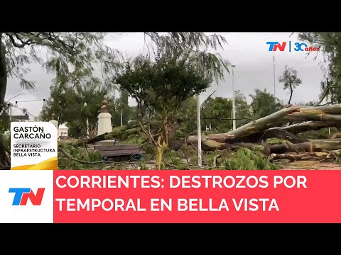 CORRIENTES I Destrozos por un fuerte temporal en Bella Vista