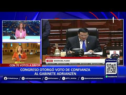 Premier Adrianzén agradece al Congreso por otorgar voto de confianza: Lo recibimos con humildad