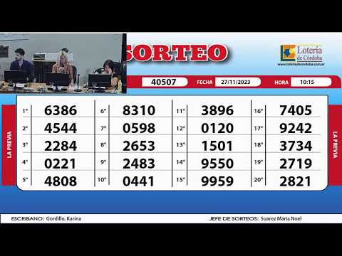 Sorteo Toto Bingo N° 1386  25/11/2023 22:15hs.-