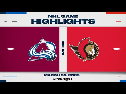 NHL Highlights | Avalanche vs. Senators - March 20, 2025