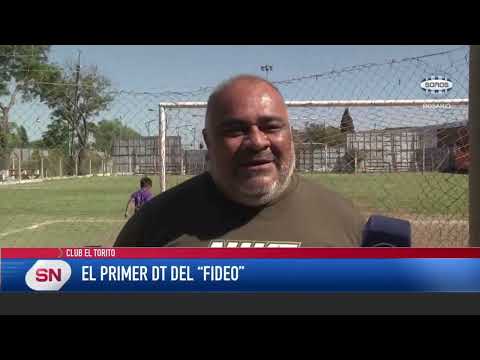 El primer DT del Fideo Di María Rubén Tomé. Club El Torito.