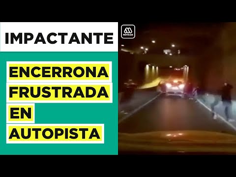 Video capta encerrona frustrada en autopista: Víctima aceleró su auto y logró escapar