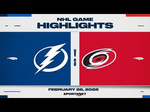 NHL Highlights | Lightning vs. Hurricanes - February 26, 2026