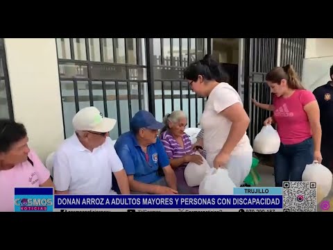 Trujillo: donan arroz a adultos mayores y personas con discapacidad