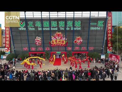 Yiwu da la bienvenida a 228.000 clientes en el primer día comercial del Año Nuevo Chino