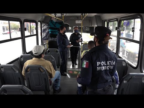 Policía Vial de SGS promueve el operativo “cuida tu vida” entre choferes del transporte público.