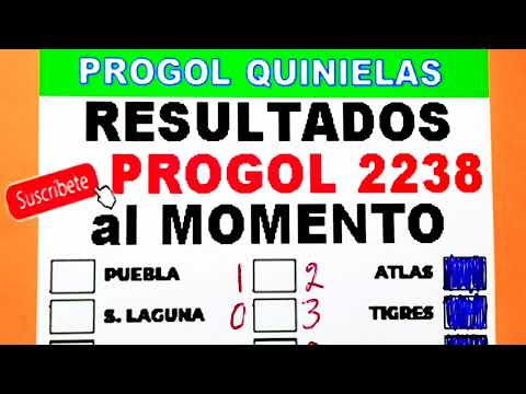 Progol 2238 Resultados FINALES Domingo 21 | progol 2238  | progol Revancha 2238